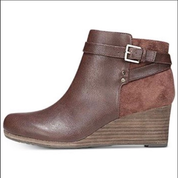 dr scholl's double wedge bootie